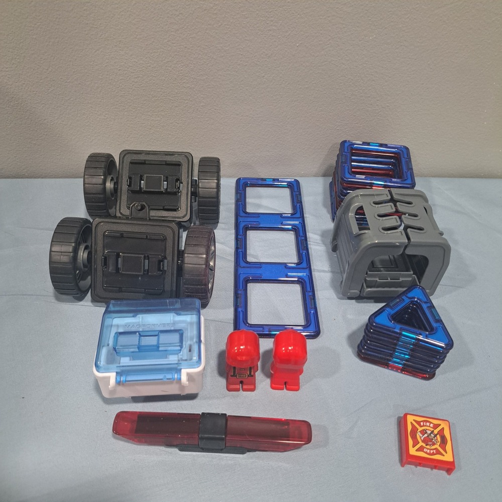 Magformers Police & Rescue Magnetic Building Set Wheels Figures STEM Toy